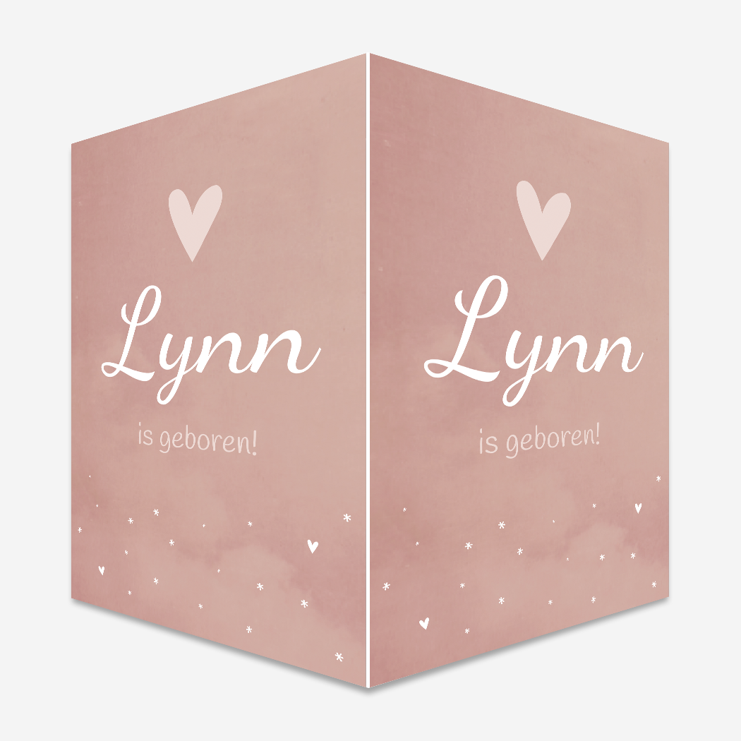 Raambord Roze Hartjes Romantisch