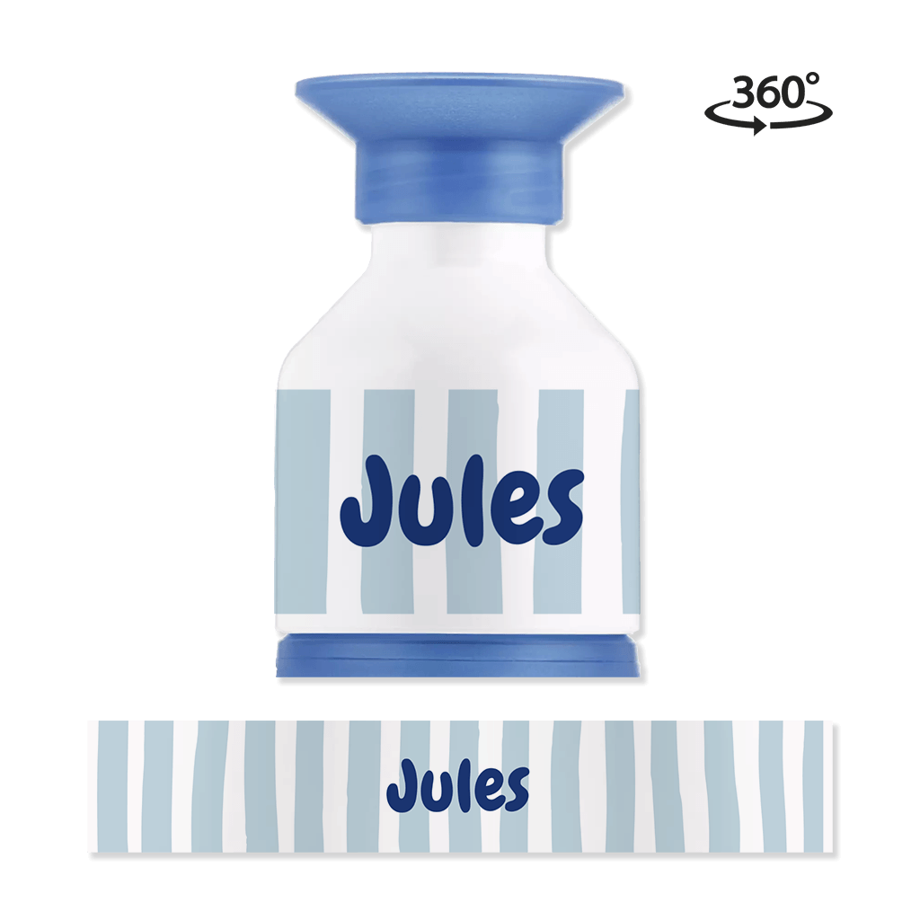 Dopper met blauwe strepen