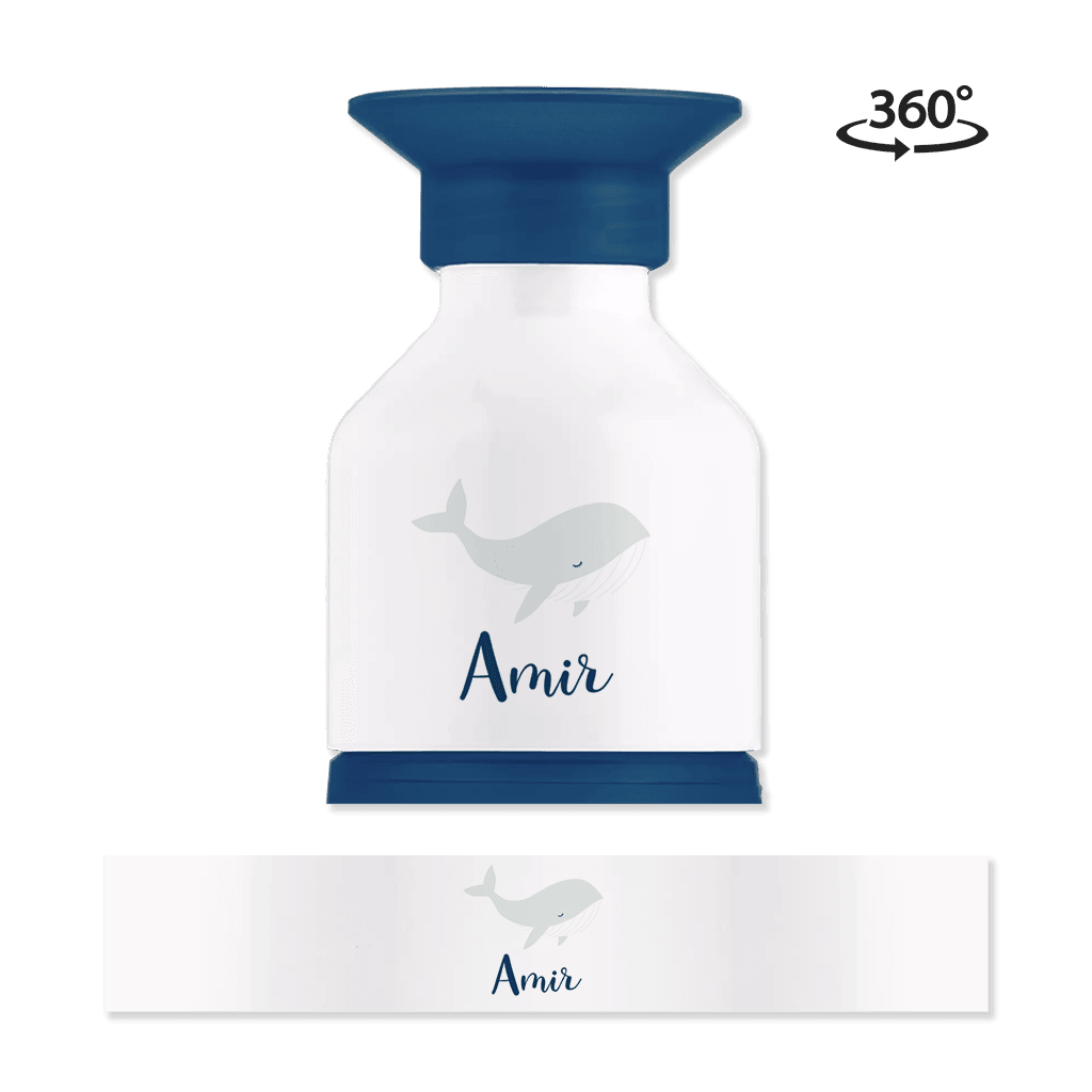 Dopper drinkfles met walvis en naam