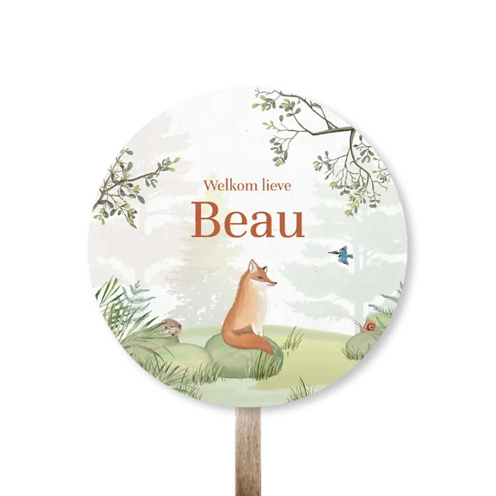 Tuinbord rond met bosdieren