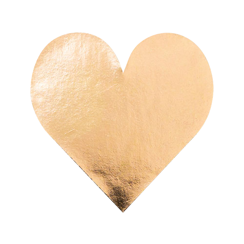 Sluitsticker roséfolie hartje