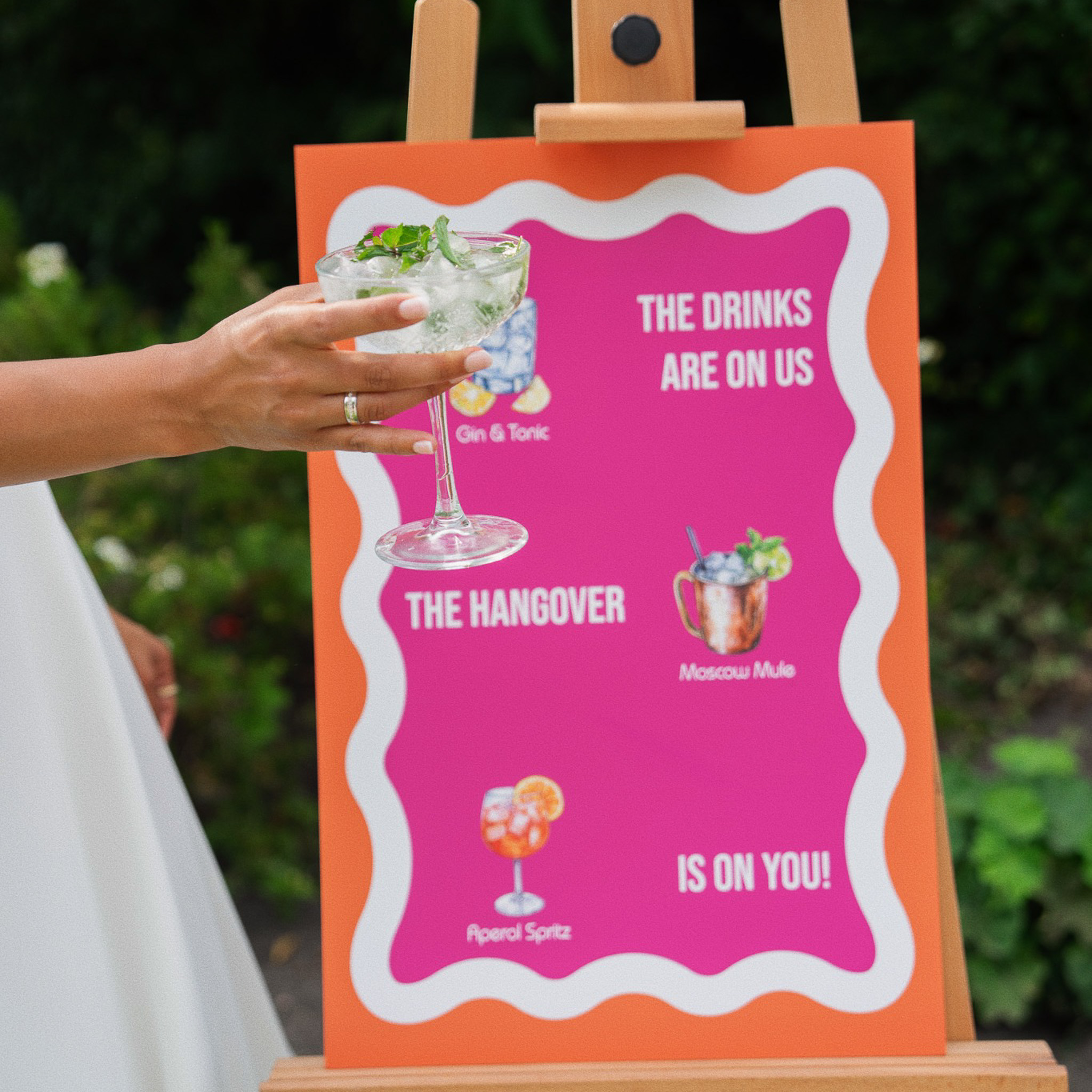 Cocktail bord kleurrijk