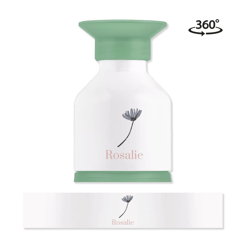 Dopper drinkfles met naam en bloemetje