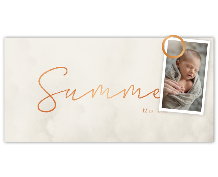 Geboortekaartje meisje stoer lief folie