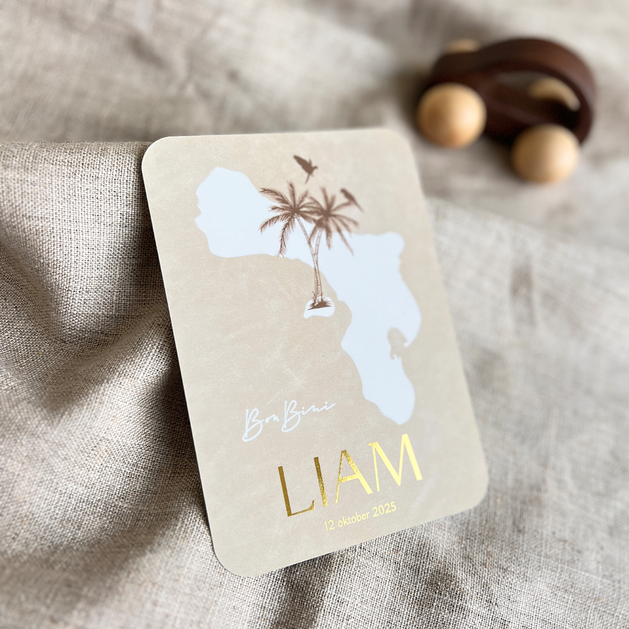 Geboortekaartje Jongen Curaçao Eiland Palmboom