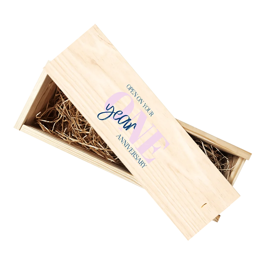 Wijnkist personaliseren huwelijkscadeau anniversary