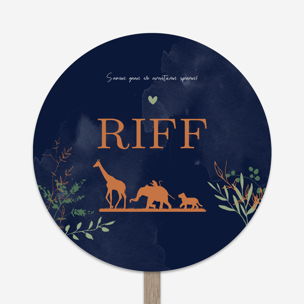 Tuinbord Donkerblauw Safari Dieren