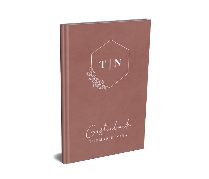 Gastenboek met hexagoon en takje