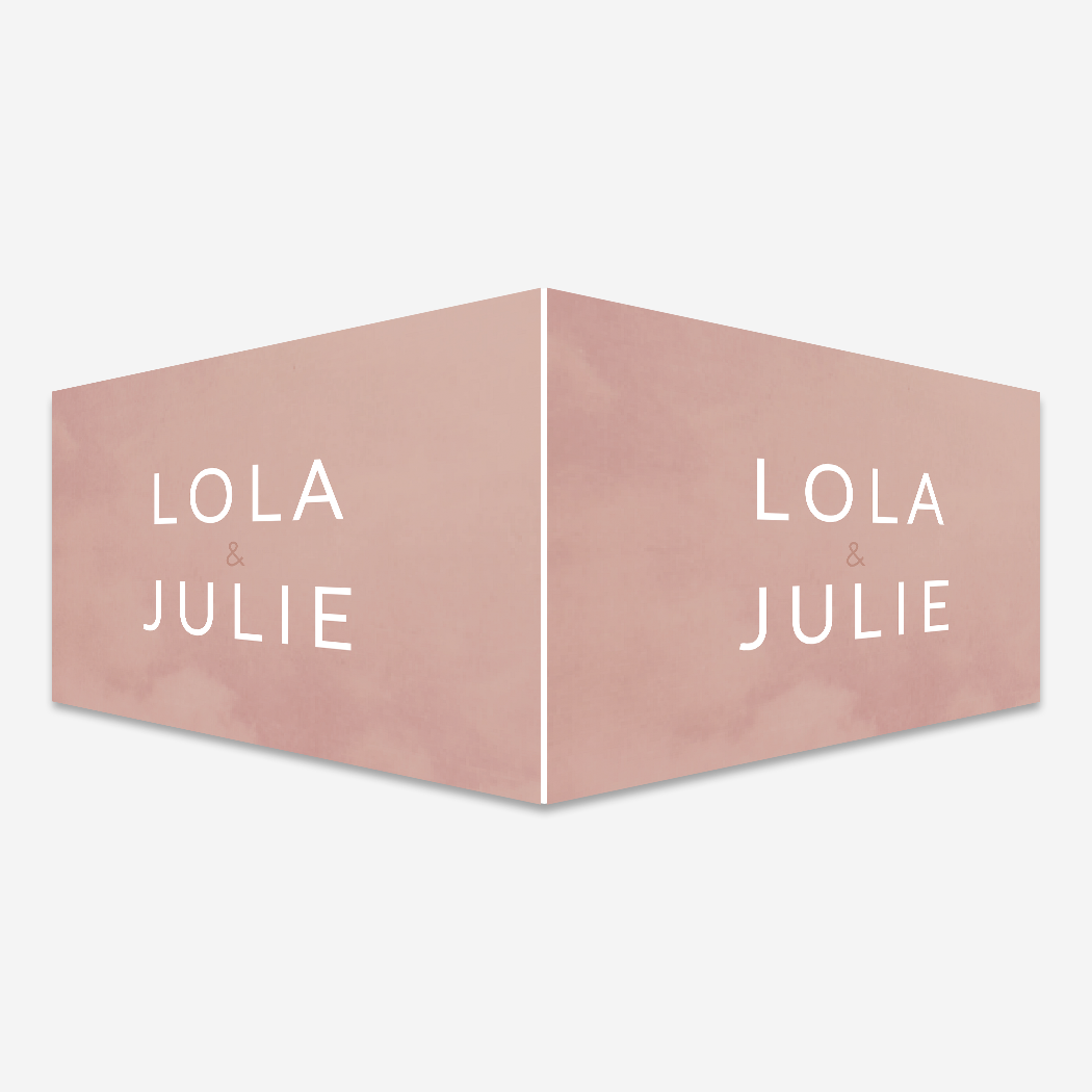 Geboortebord Tweeling Roze