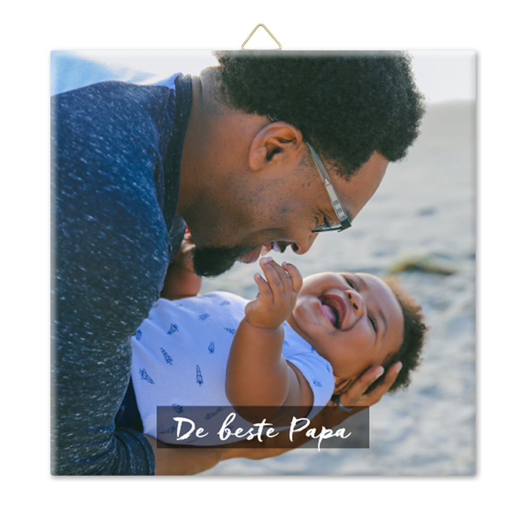 Keramiek tegeltje 'beste papa''