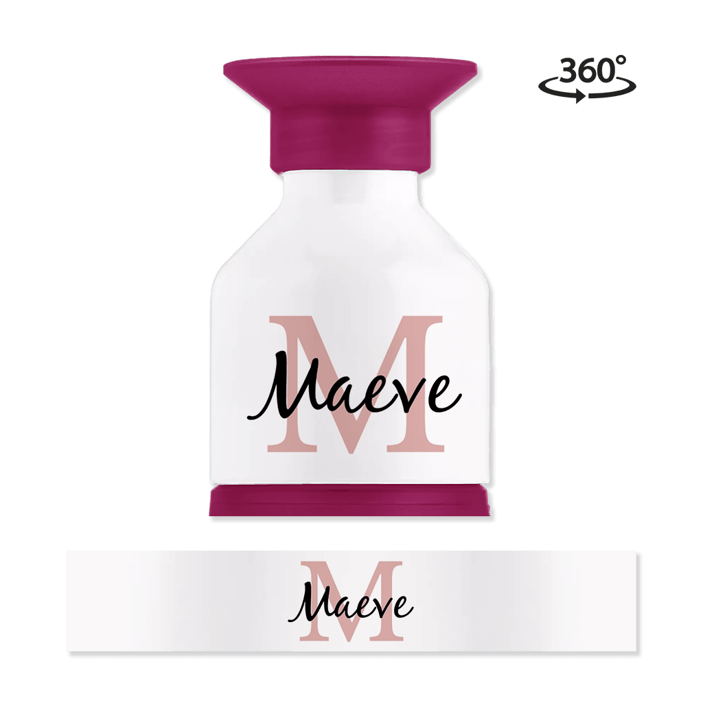 Dopper waterfles met naam en grote initiaal