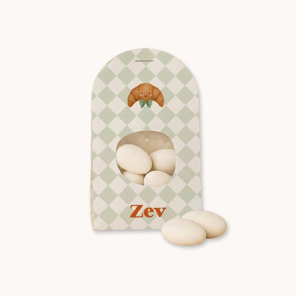 Doopsuiker wikkel jongen croissant gezichtje