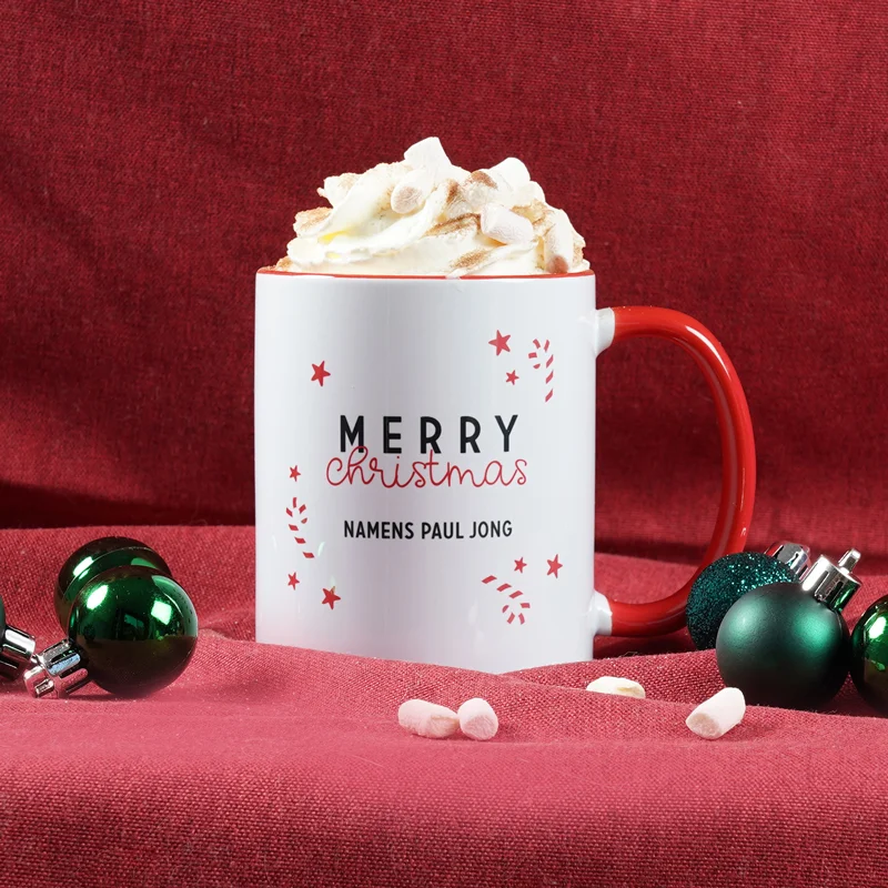 Relatiegeschenk kerst mok bedrukken