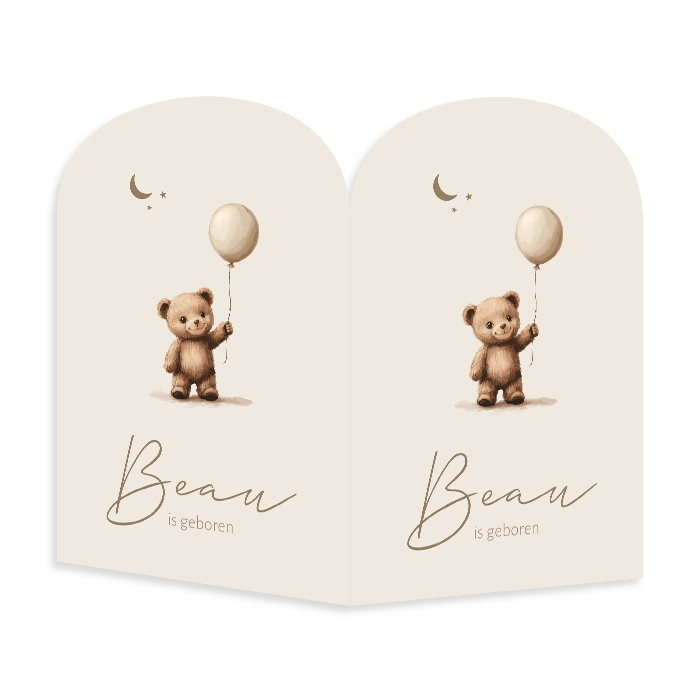 Raambord boogvorm lief beertje met ballon