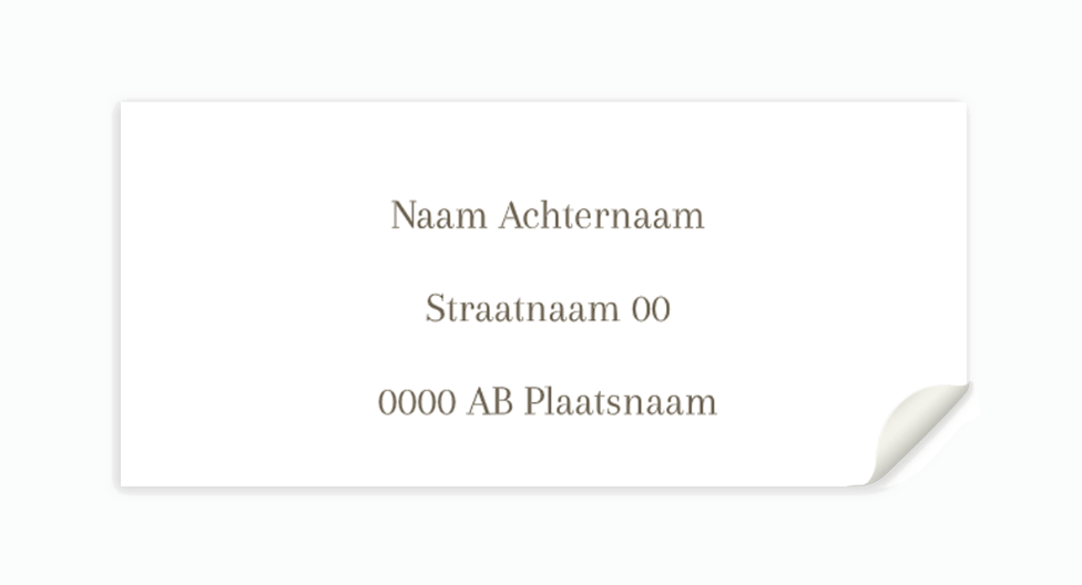 Rechthoekige adresstickers met eigen ontwerp