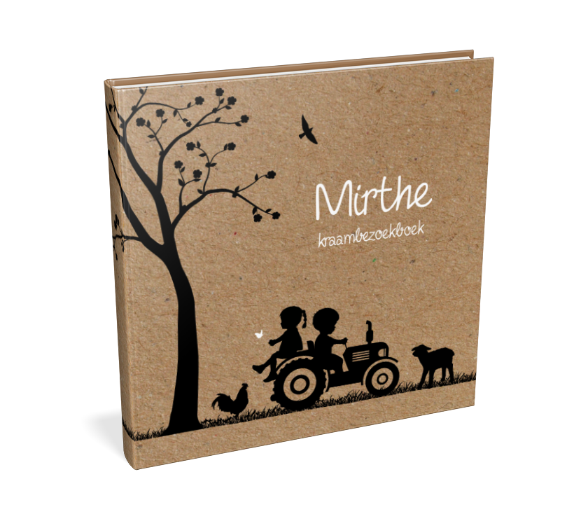 Kraambezoekboek meisje in boerderij-thema