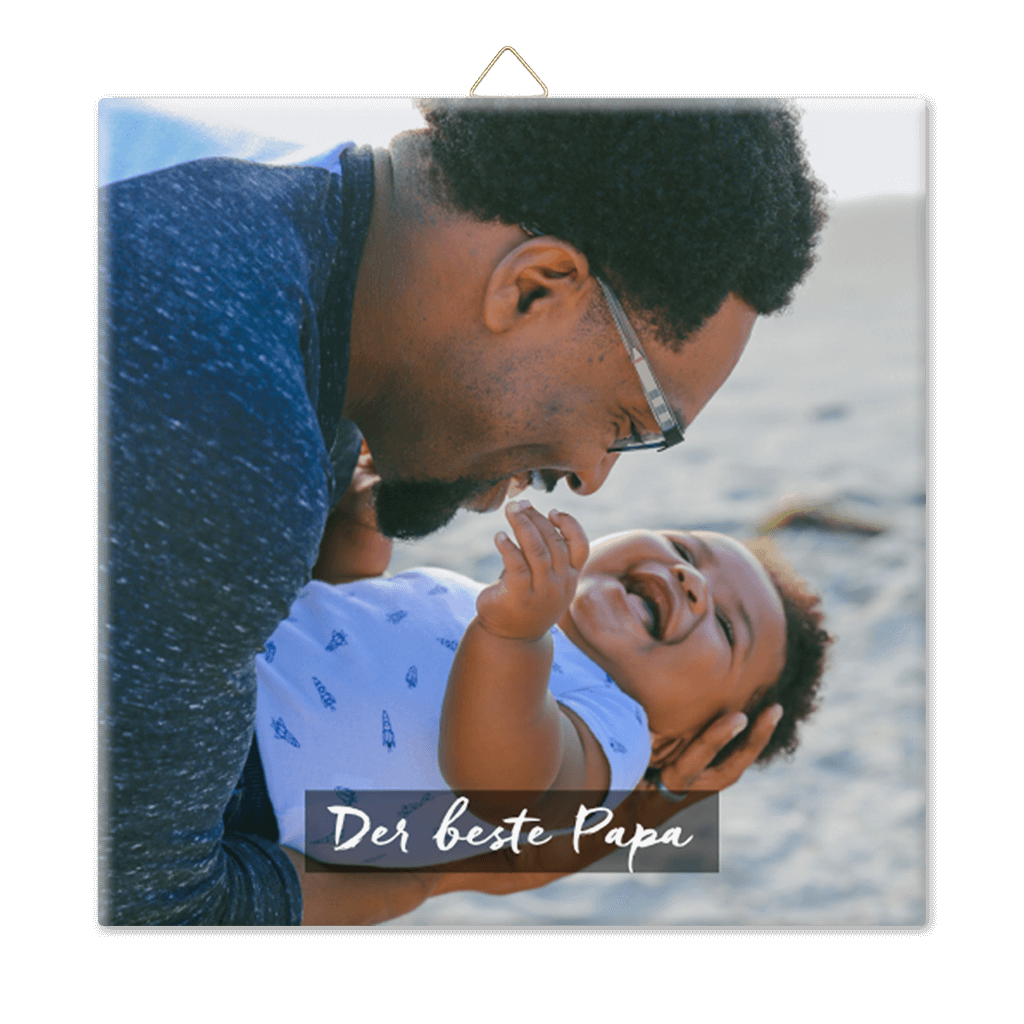 Personalisierbare Fotofliese "Der beste Papa"