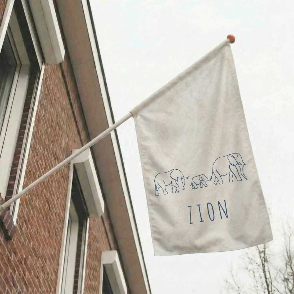 Geboortevlag geboorte drie olifantjes
