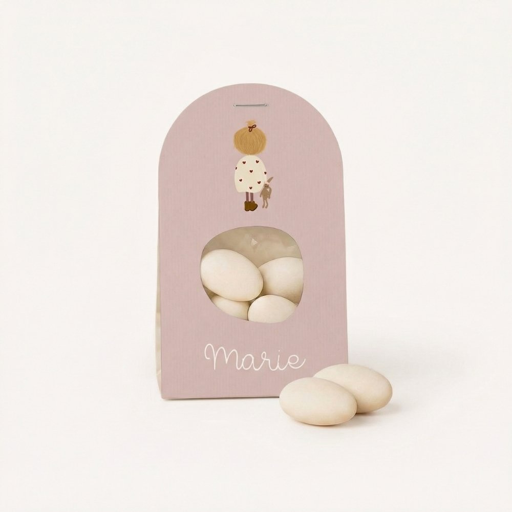 Doopsuiker wikkel meisje blond knuffel konijn