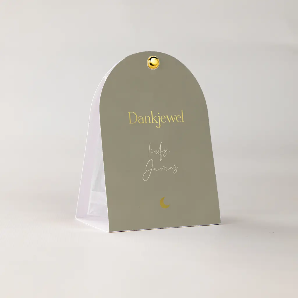 Stijlvol groen goudfolie doopsuiker snoepzakje