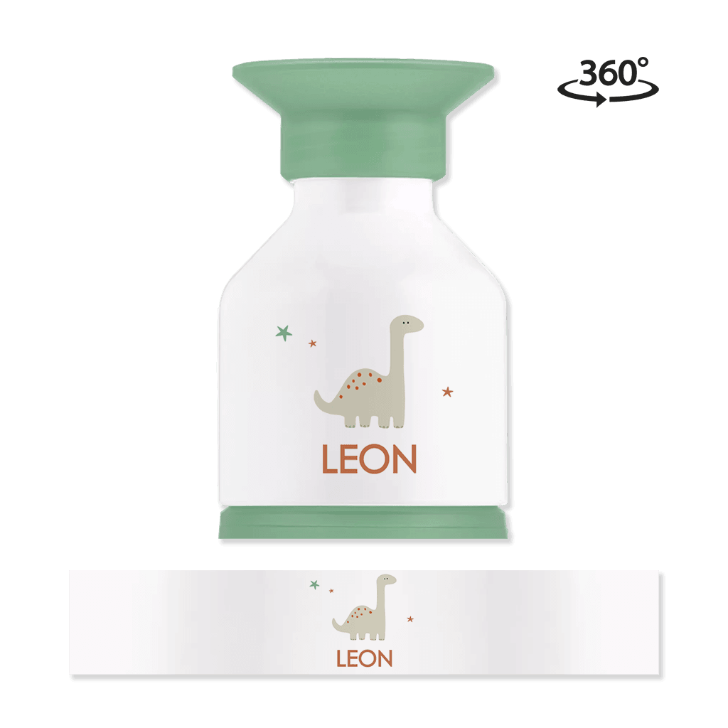 Personalisierte Dopper Wasserflasche mit Namen und Dino
