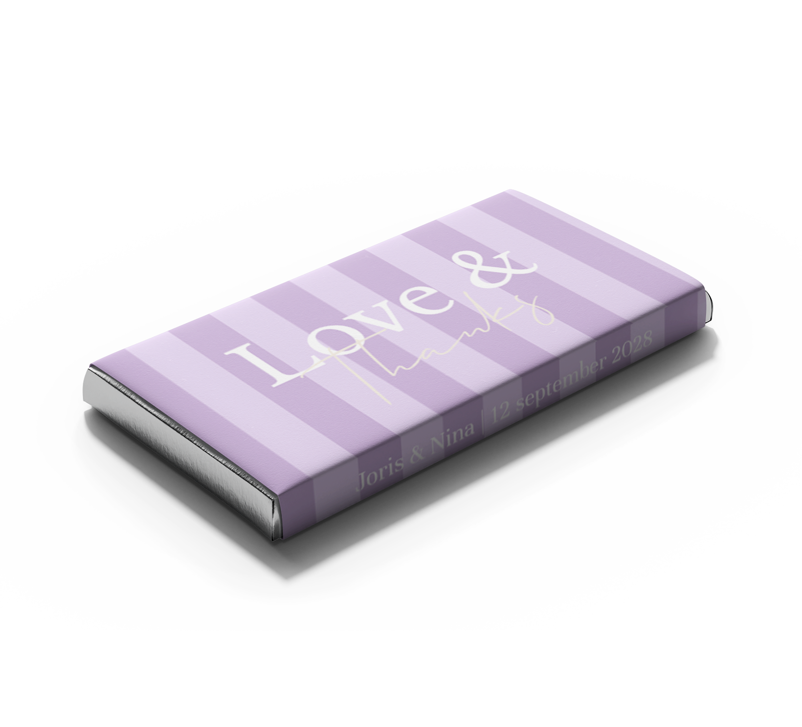 Tony's Chocolonely wikkel trouwen met colorblocking strepen