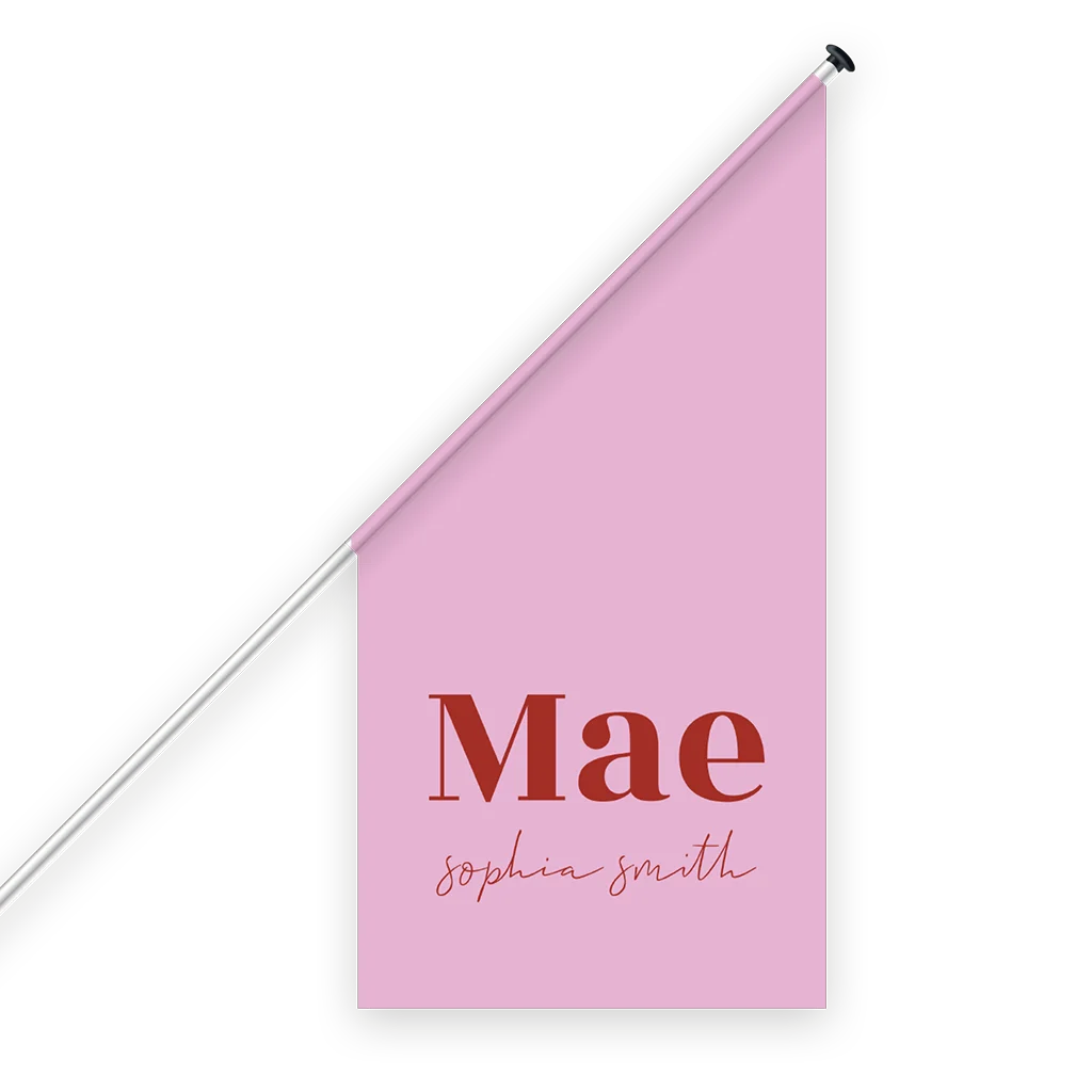 Geboortevlag meisje colorblocking