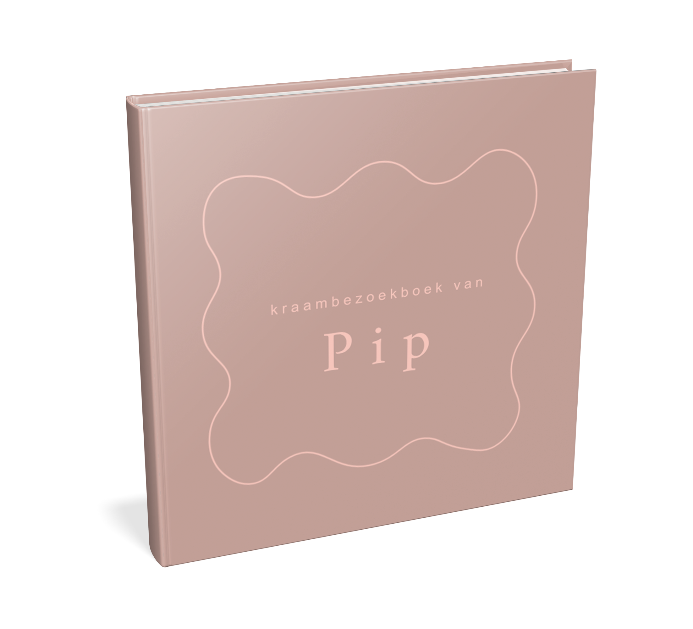 Kraambezoekboek lief oudroze rondhoeken