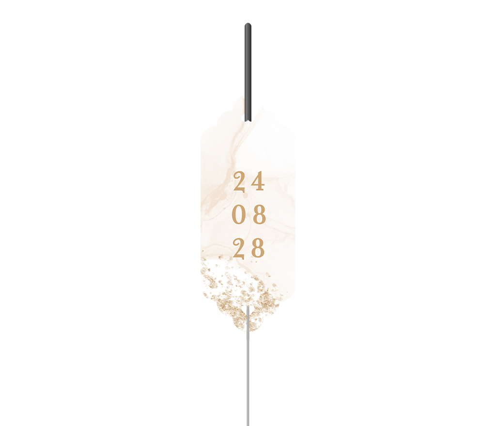 Étiquette feux de Bengale Blush doré - 8 pièces