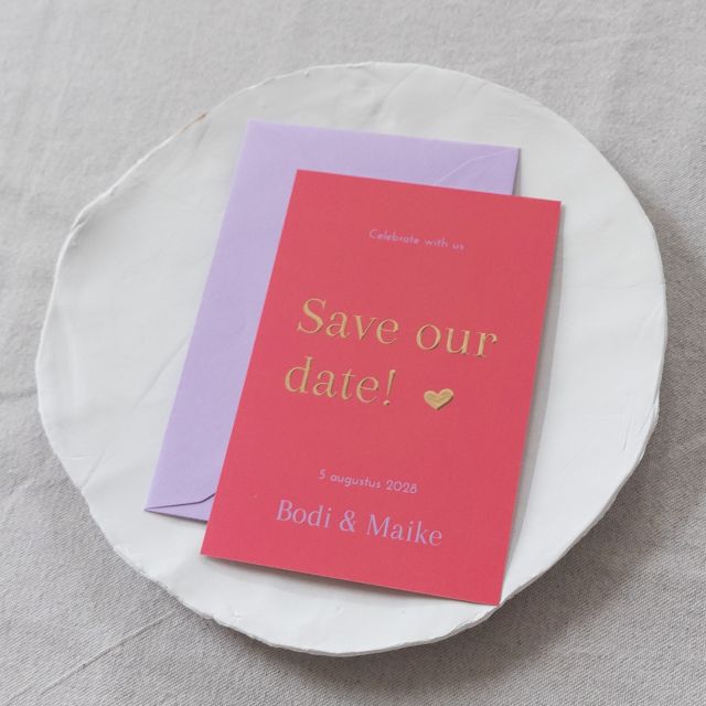 Save the date kleurrijk