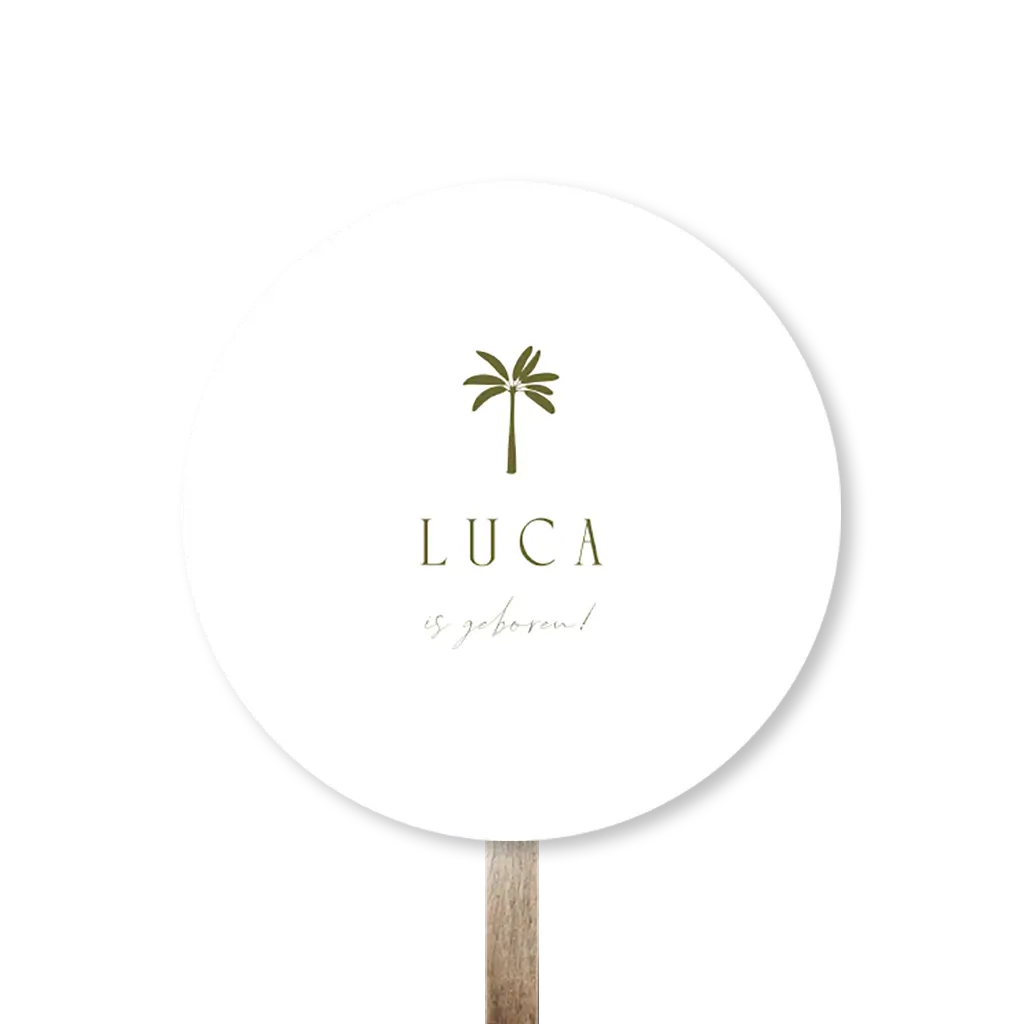 Tuinbord rond met palmboom