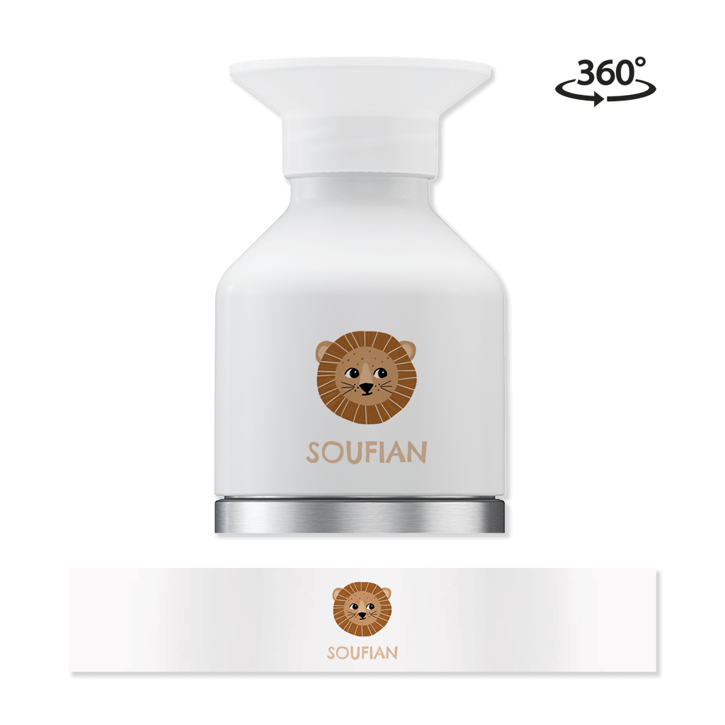 Dopper steel MINI met naam en leeuwtje