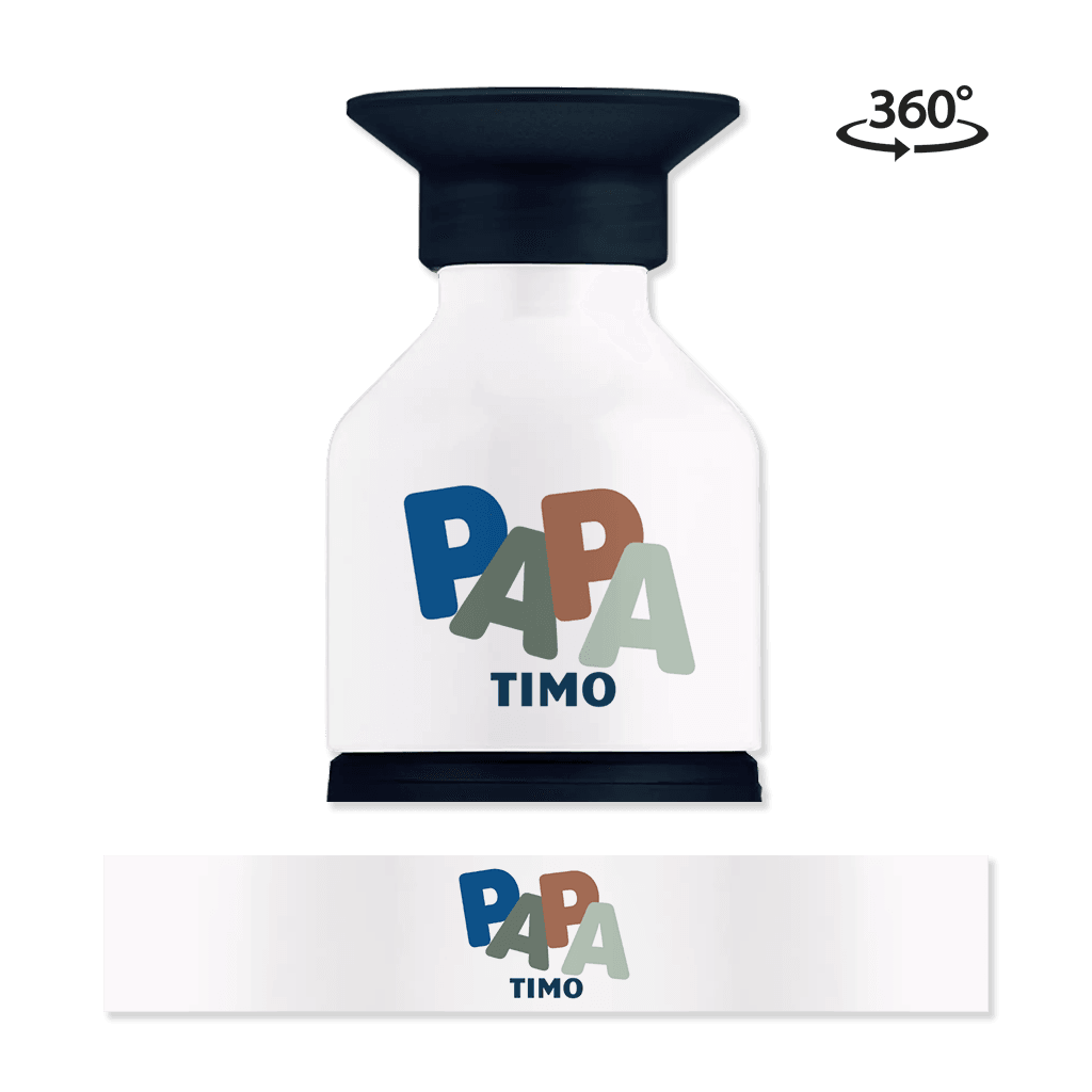 Dopper vaderdag met gekleurde blokletters