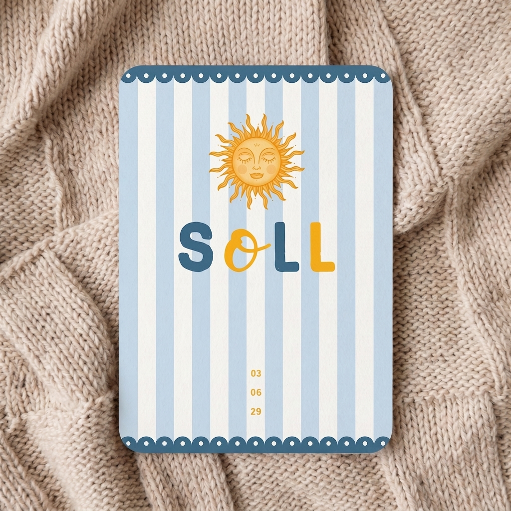 Geboortekaartje Jongen Zon Geel