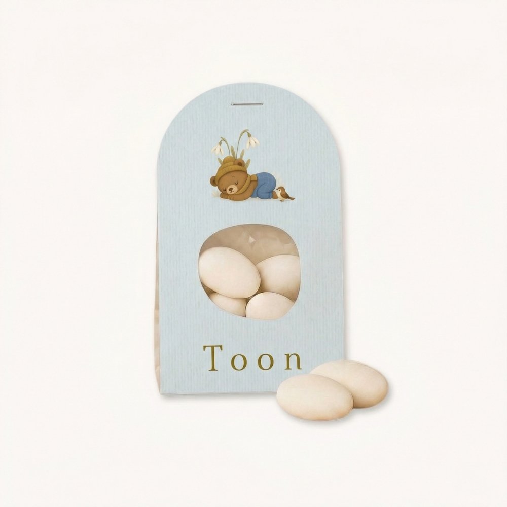 Doopsuiker wikkel jongen winter beertje sneeuw