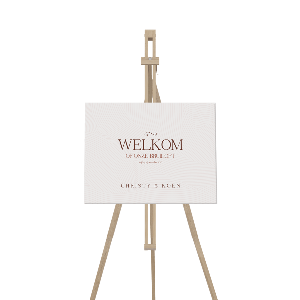 Origineel welkomstbord met mooie print