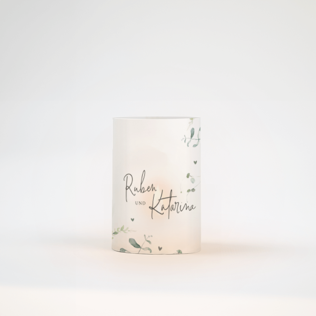 Windlicht zur Hochzeit "Romantic Greenery"