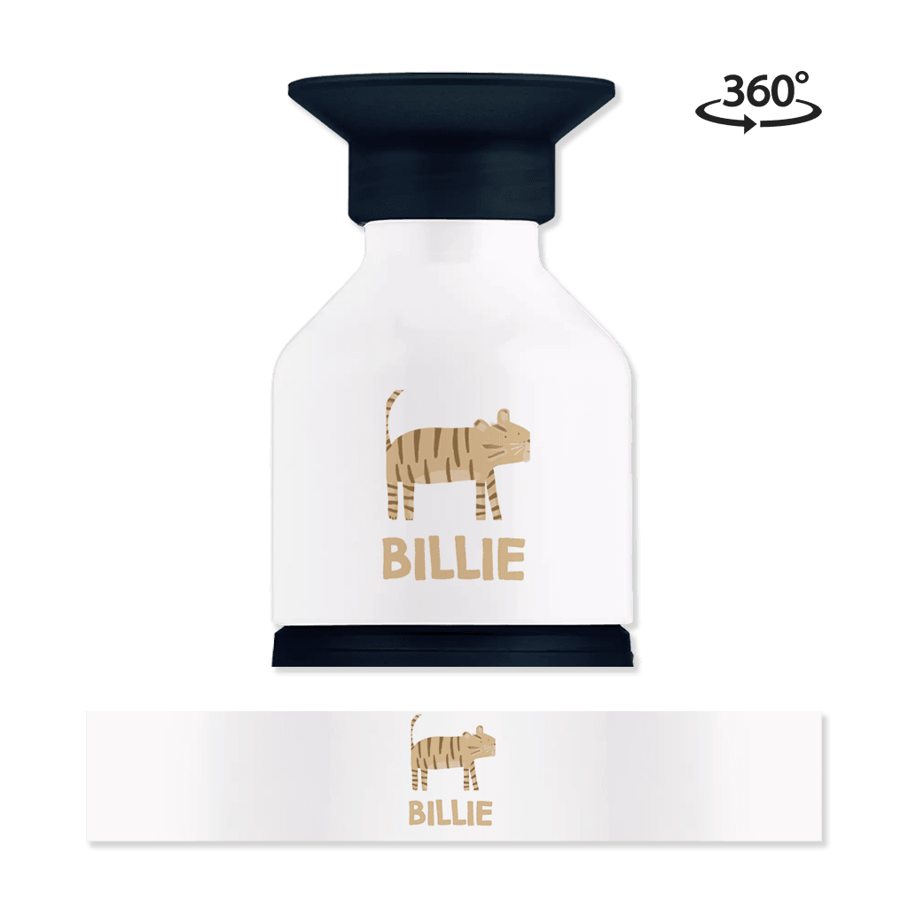 Dopper waterfles met naam en tijger