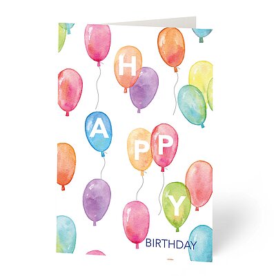 Bunte Luftballons zum Geburtstag