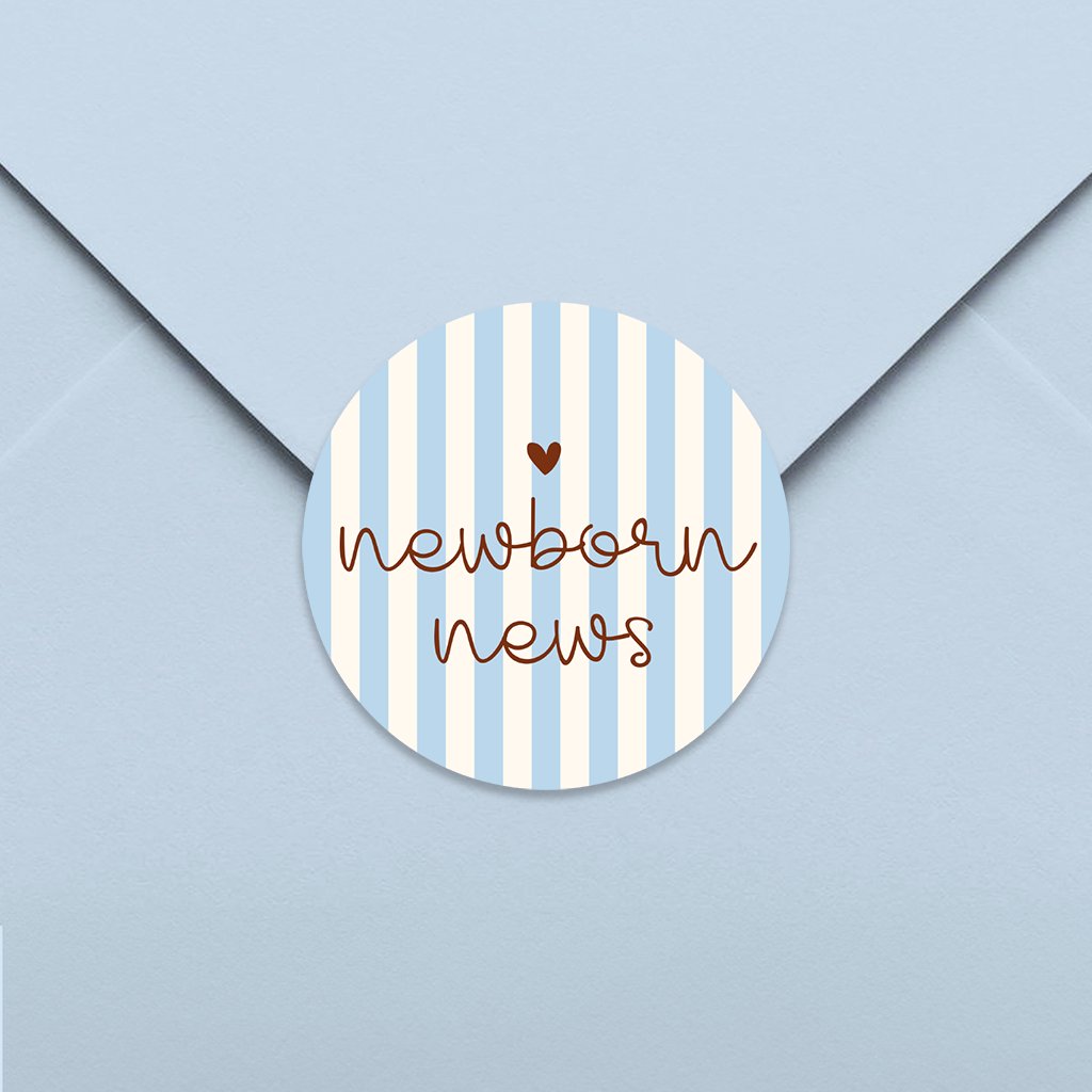 Leuke sluitsticker met strepen - per 25 stuks