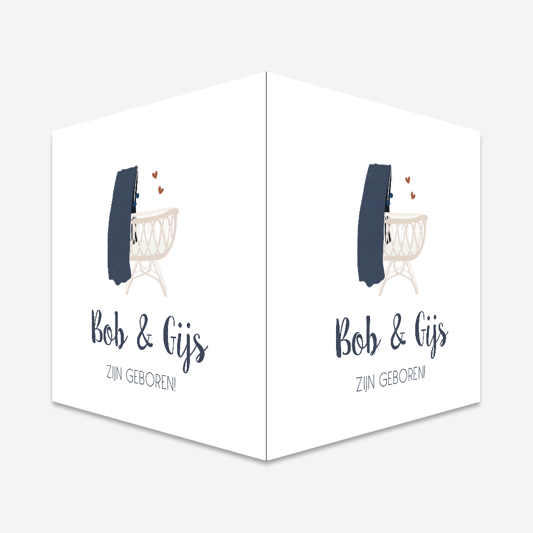 Raambord Geboortebord Wiegje Waterverf Babykamer