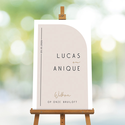 Basic design bruiloft welkomstbord