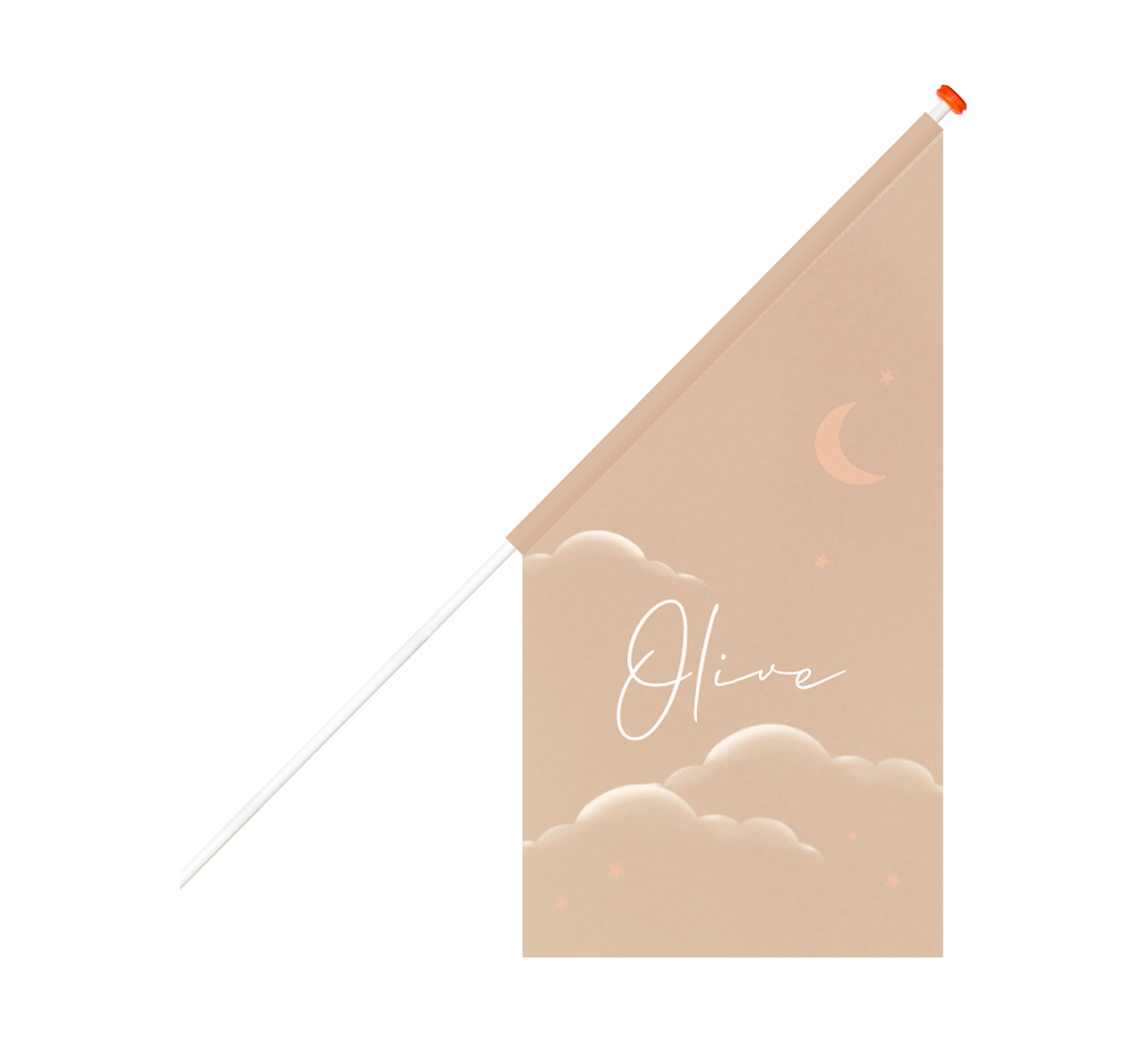 Geboortevlag met wolken en maantje