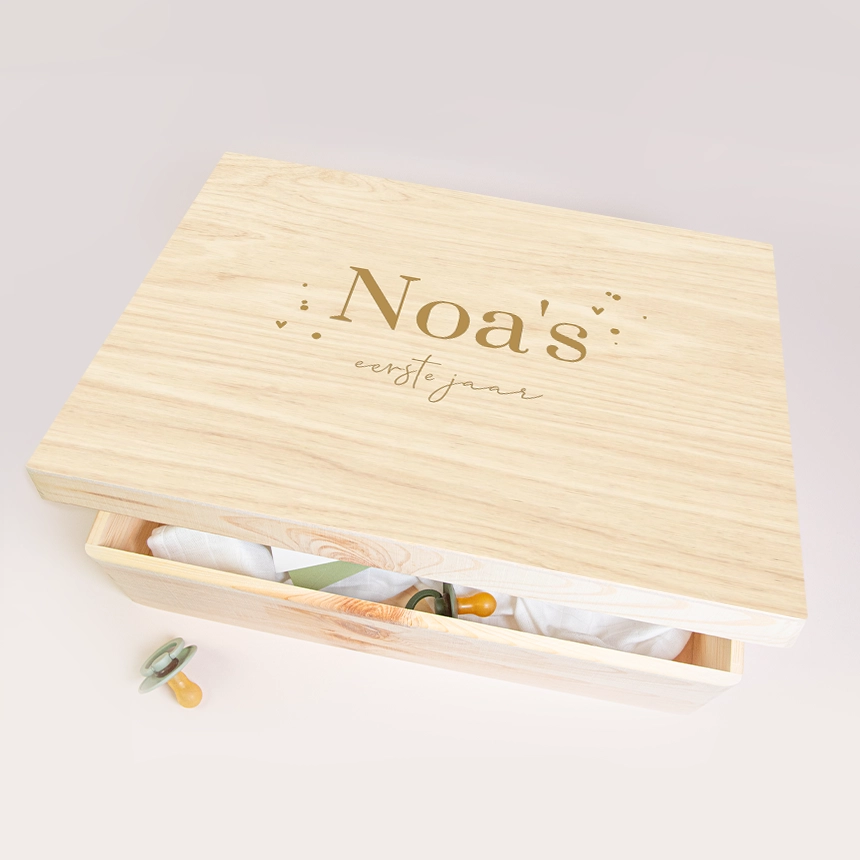 Memorybox neutraal met hartjes en spetters