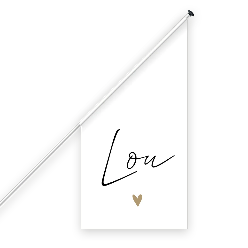 Geboortevlag minimalistisch met hartje