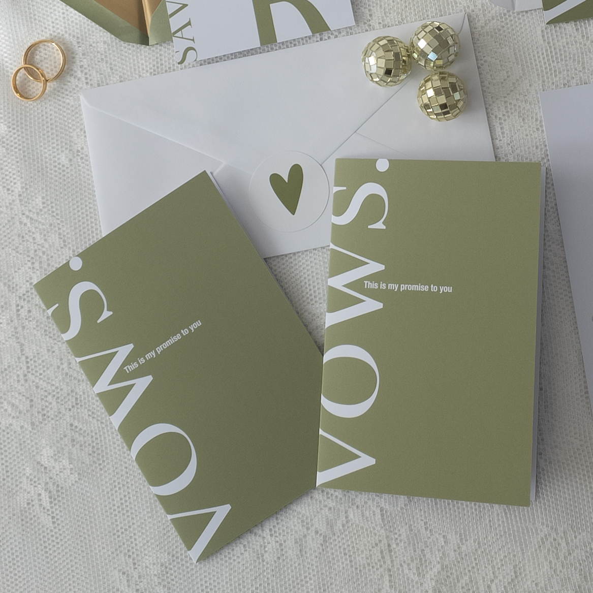 Geloften boekje groen minimalistisch