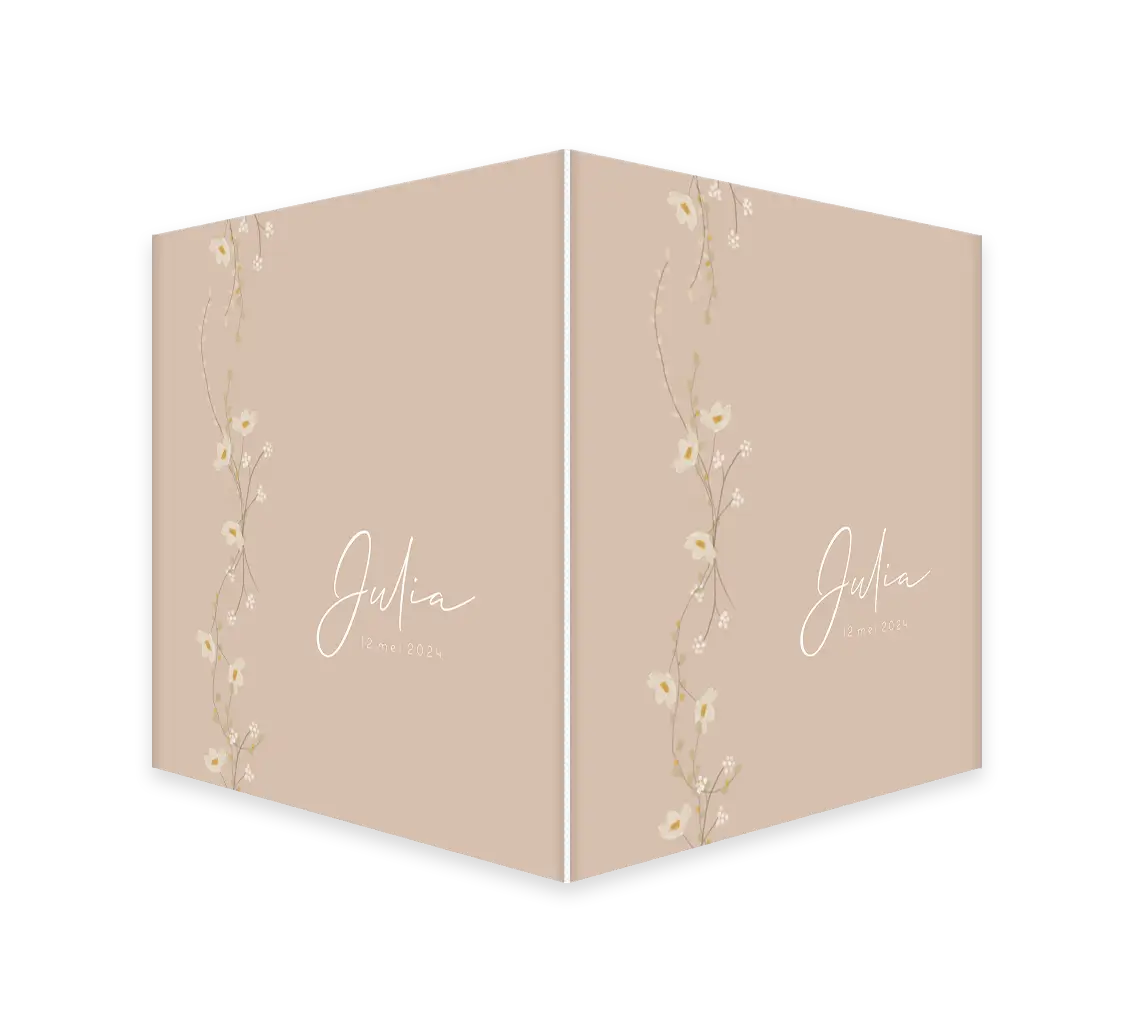 Vrolijk raambord met bloemenslinger