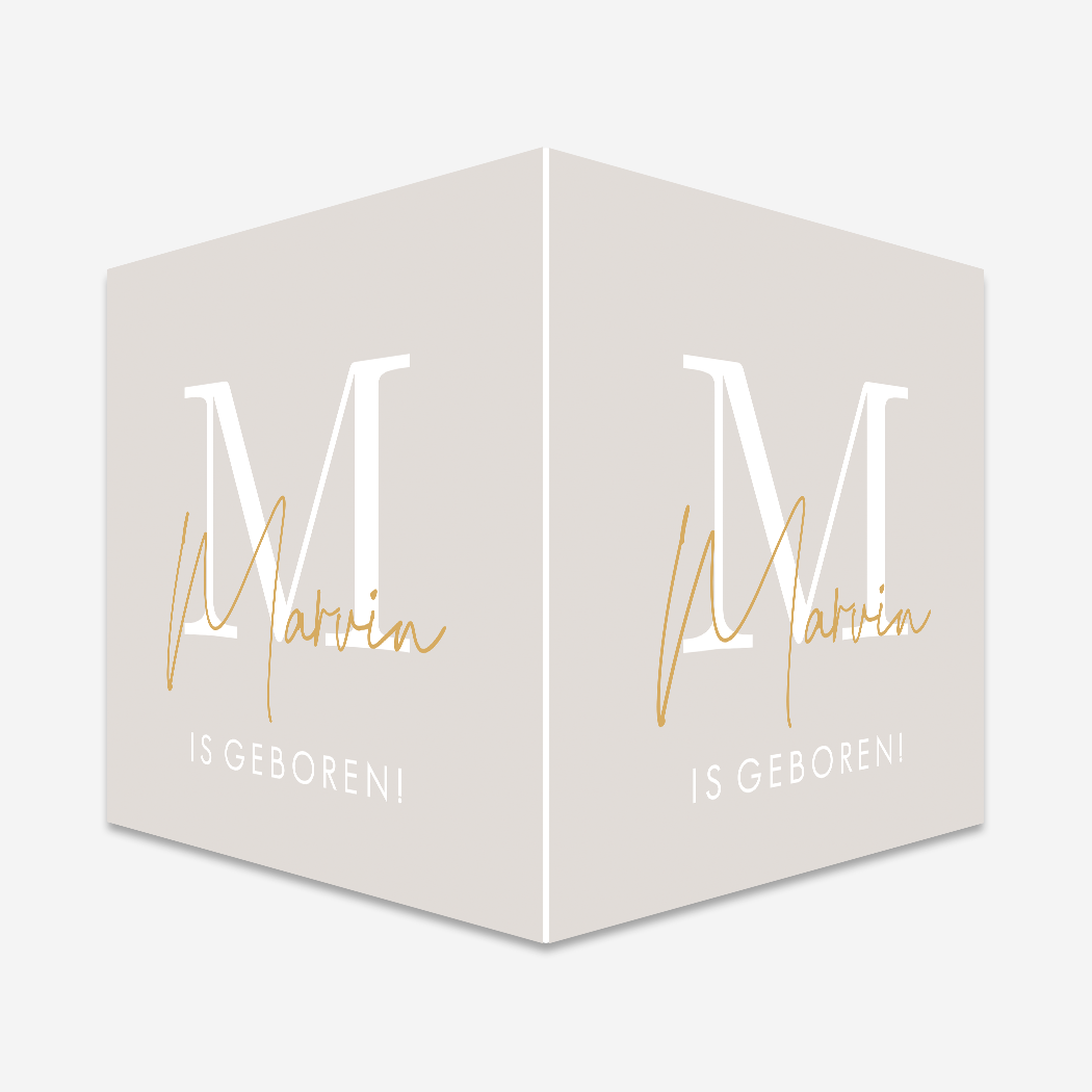 Raambord Jongen Initiaal Neutraal Beige