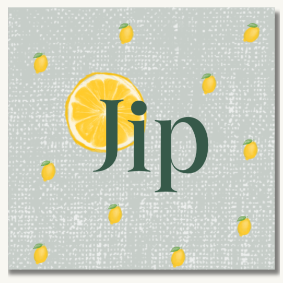 Jongens kraambezoekboek linnenlook citroentjes