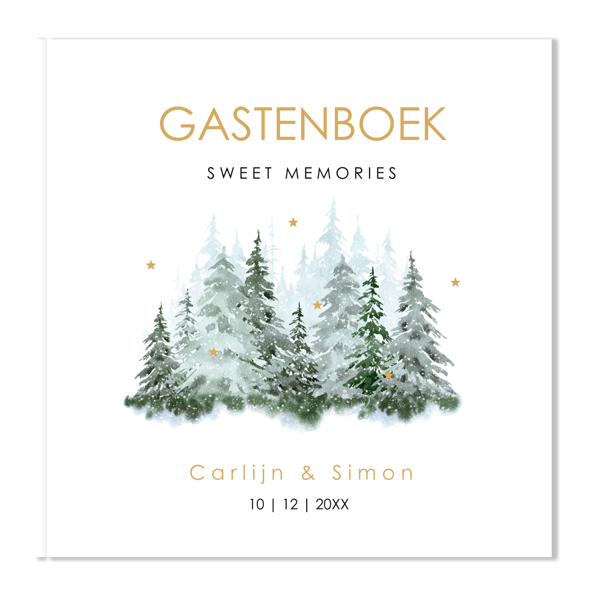 Gastenboek huwelijk kerst winter wedding forrest
